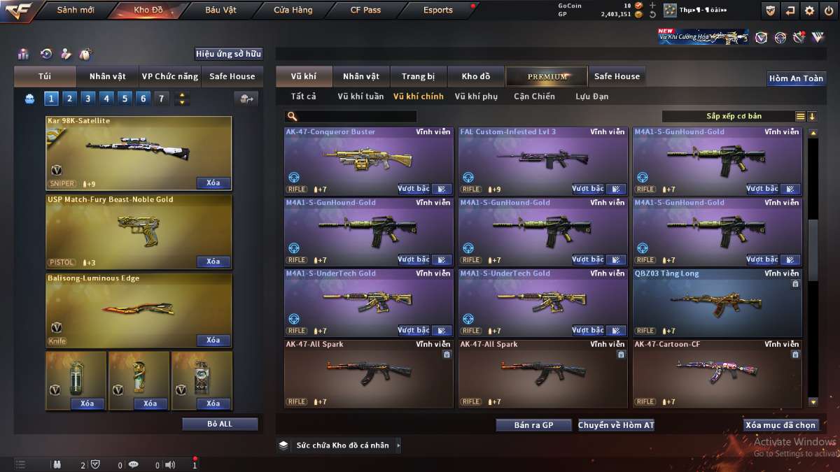 shop acc cf uy tin gia re